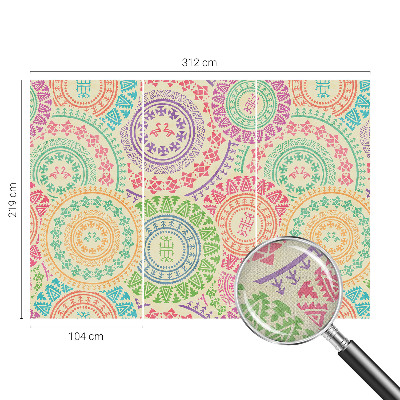 Fotobehang voor kinderkamer met kleurrijke mandala's