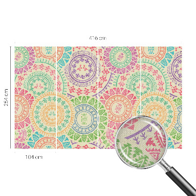 Fotobehang voor kinderkamer met kleurrijke mandala's