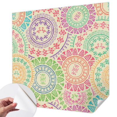 Fotobehang voor kinderkamer met kleurrijke mandala's