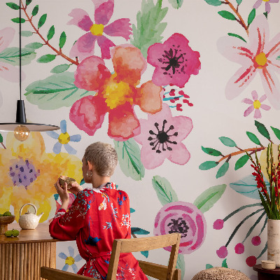 Fotobehang babykamer Bloemige frisheid