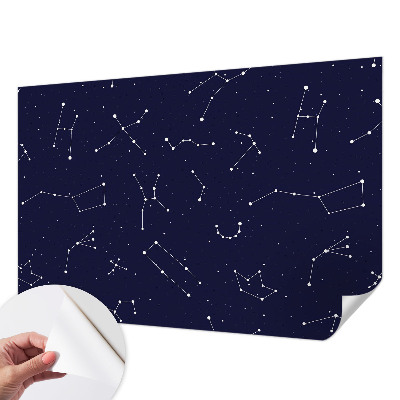 Fotobehang voor de kinderkamer met een sterrenhemel-ontwerp