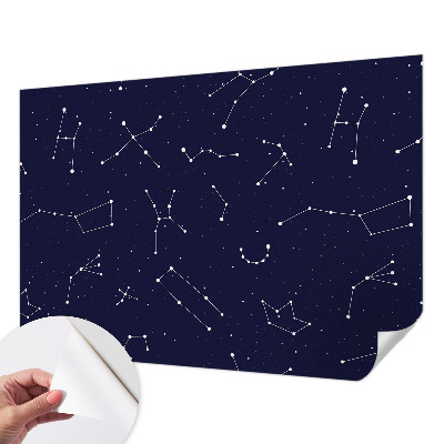 Fotobehang voor de kinderkamer met een sterrenhemel-ontwerp