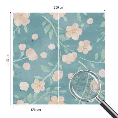 Fotobehang tienerkamer met een bloemrijk motief in een elegante stijl