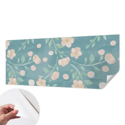 Fotobehang tienerkamer met een bloemrijk motief in een elegante stijl