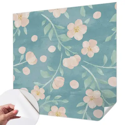 Fotobehang tienerkamer met een bloemrijk motief in een elegante stijl