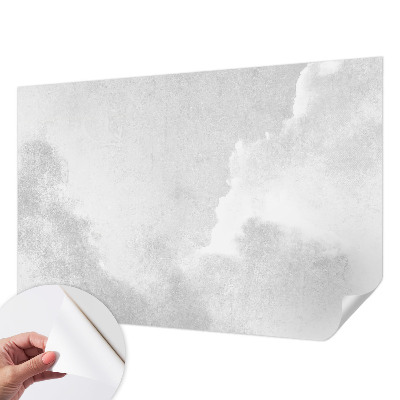Foto behang voor de keuken met een subtiel wolkenpatroon