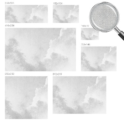 Foto behang voor de keuken met een subtiel wolkenpatroon