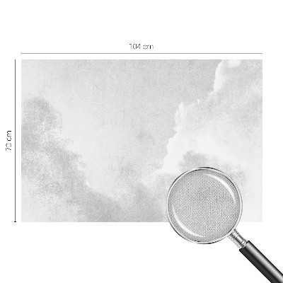 Foto behang voor de keuken met een subtiel wolkenpatroon