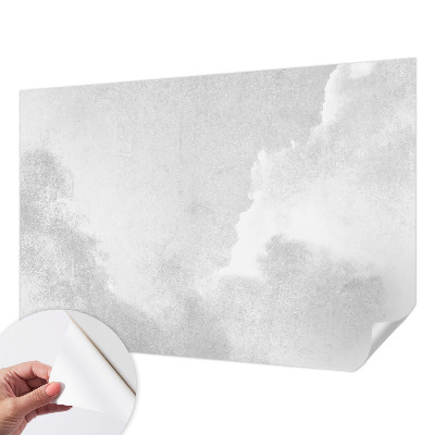 Foto behang voor de keuken met een subtiel wolkenpatroon