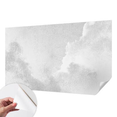 Foto behang voor de keuken met een subtiel wolkenpatroon