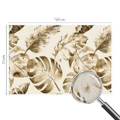 Zelfklevend fotobehang met een dessin van exotische flora