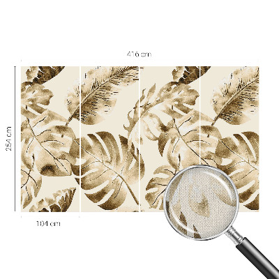 Zelfklevend fotobehang met een dessin van exotische flora