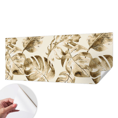 Zelfklevend fotobehang met een dessin van exotische flora