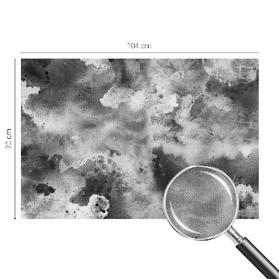 Zelfklevend fotobehang op maat met een ontwerp van grijze wolken
