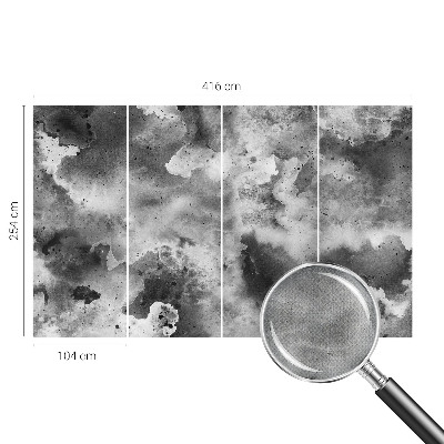 Zelfklevend fotobehang op maat met een ontwerp van grijze wolken
