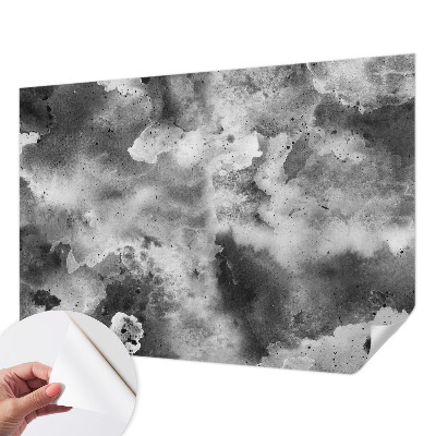 Zelfklevend fotobehang op maat met een ontwerp van grijze wolken