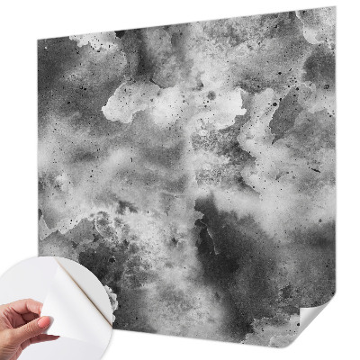 Zelfklevend fotobehang op maat met een ontwerp van grijze wolken