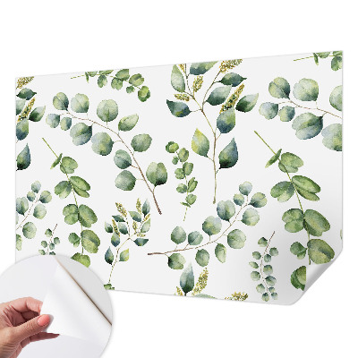 Fotobehang kinderkamer met groene bladeren als motief