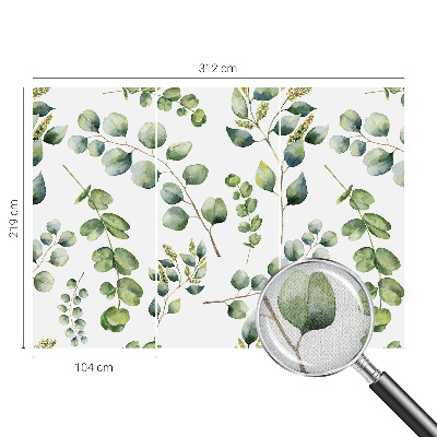 Fotobehang kinderkamer met groene bladeren als motief
