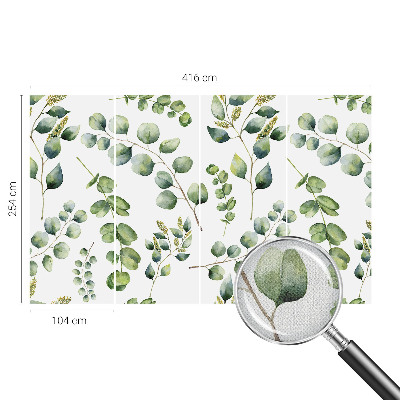 Fotobehang kinderkamer met groene bladeren als motief