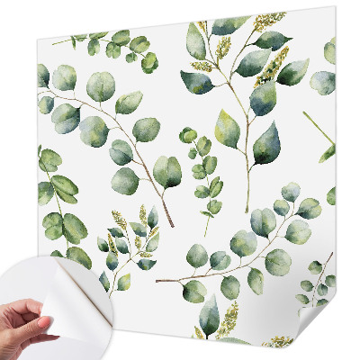 Fotobehang kinderkamer met groene bladeren als motief