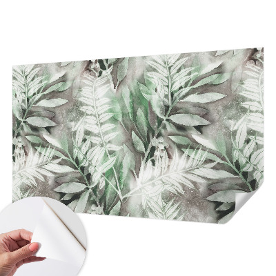 Fotobehang zelfklevend met aquarelbladeren