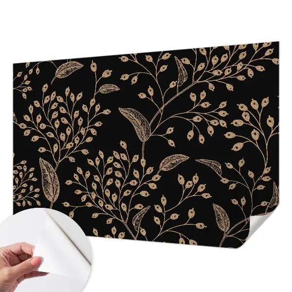 Zelfklevend fotobehang op maat met een botanisch elegant motief