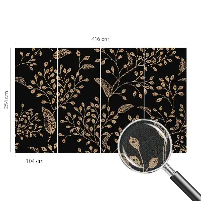 Zelfklevend fotobehang op maat met een botanisch elegant motief