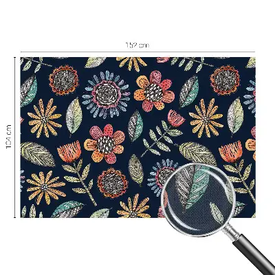 Zelfklevende behangsticker met bloemenmozaïek