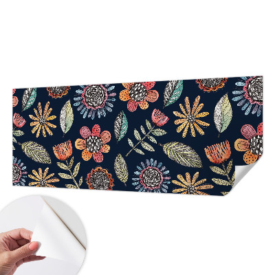 Zelfklevende behangsticker Bloemenmozaïek