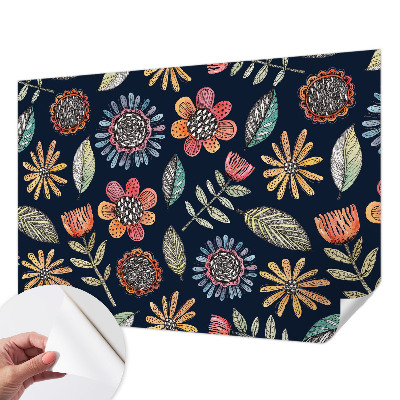 Zelfklevende behangsticker Bloemenmozaïek