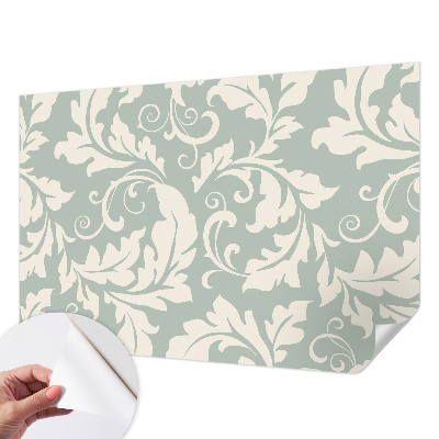 3D fotobehang met decoratieve bladeren