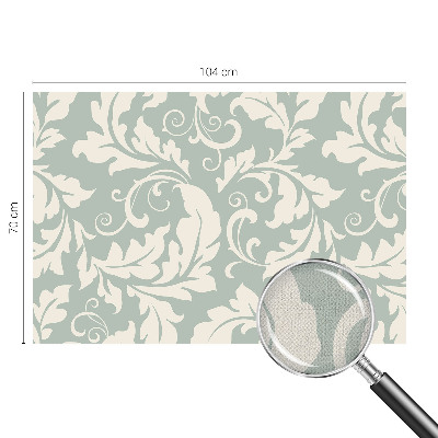 3D fotobehang met decoratieve bladeren