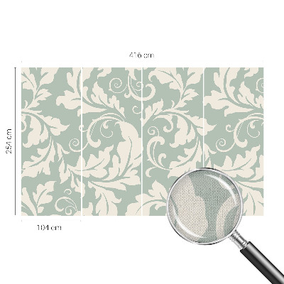 3D fotobehang met decoratieve bladeren