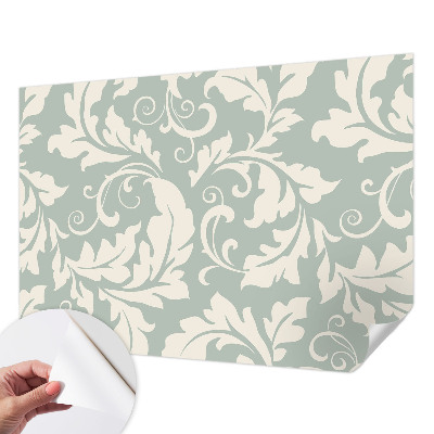 3D fotobehang met decoratieve bladeren
