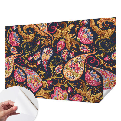 Fotobehang voor kinderkamer met een kleurrijk paisley-patroon