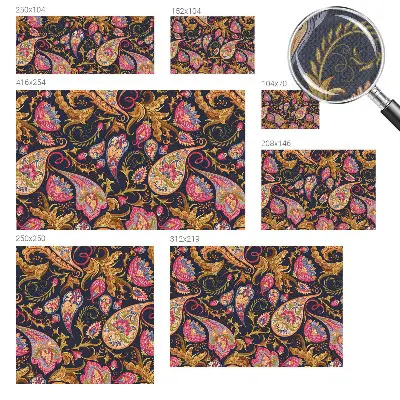 Fotobehang voor kinderkamer met een kleurrijk paisley-patroon