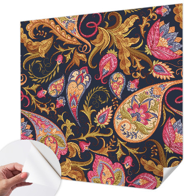 Fotobehang voor kinderkamer met een kleurrijk paisley-patroon