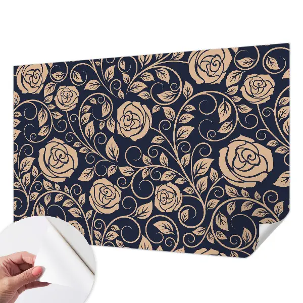 Fotobehang babykamer met romantische bloemen