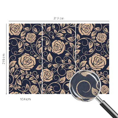 Fotobehang babykamer met romantische bloemen