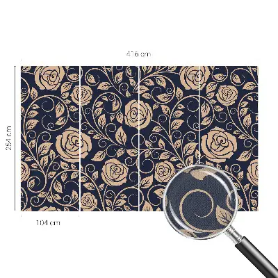 Fotobehang babykamer met romantische bloemen