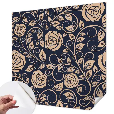 Fotobehang babykamer met romantische bloemen