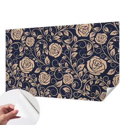 Fotobehang babykamer met romantische bloemen
