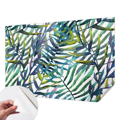 Fotobehang voor de kinderkamer met een print van exotische vegetatie