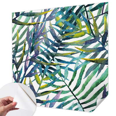 Fotobehang voor de kinderkamer met een print van exotische vegetatie