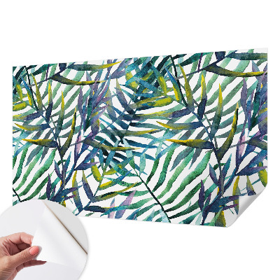Fotobehang voor de kinderkamer met een print van exotische vegetatie