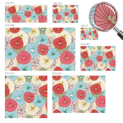 Foto behang voor de keuken met een bloemenpatroon