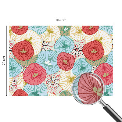 Foto behang voor de keuken Bloemenpatroon