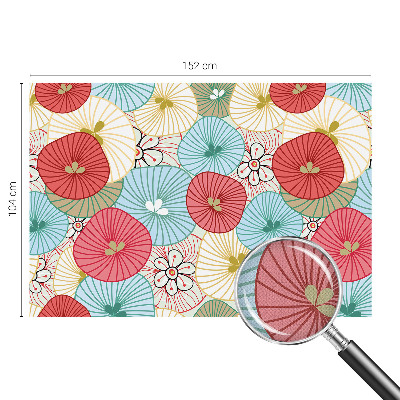 Foto behang voor de keuken met een bloemenpatroon