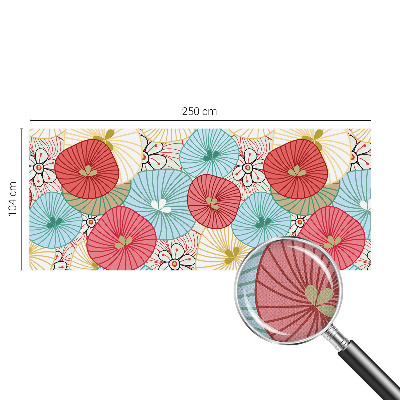 Foto behang voor de keuken Bloemenpatroon